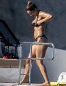 Katharine McPhee in a Bikini on a Yacht in Capri, Italy