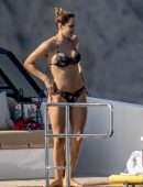 Katharine McPhee in a Bikini on a Yacht in Capri, Italy