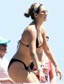 Katharine McPhee in Black Bikini in Capri, Italy