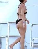 Katharine McPhee in Black Bikini in Capri, Italy