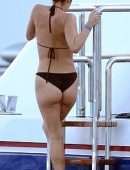 Katharine McPhee in Black Bikini in Capri, Italy