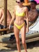 Kendall Jenner in Bikini and Friends on a Beach in Mykonos, Greece