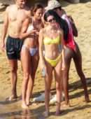 Kendall Jenner in Bikini and Friends on a Beach in Mykonos, Greece