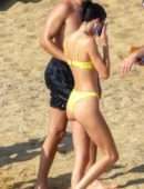 Kendall Jenner in Bikini and Friends on a Beach in Mykonos, Greece