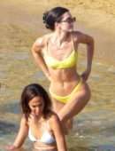Kendall Jenner in Bikini and Friends on a Beach in Mykonos, Greece