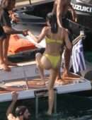 Kendall Jenner in Bikini and Friends on a Beach in Mykonos, Greece