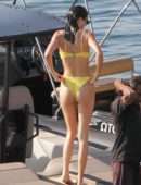 Kendall Jenner in Bikini and Friends on a Beach in Mykonos, Greece