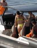 Kendall Jenner in Bikini and Friends on a Beach in Mykonos, Greece