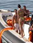Kendall Jenner in Bikini and Friends on a Beach in Mykonos, Greece