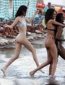 Kendall Jenner in Bikini at a Beach in Mykonos, Greece