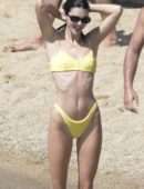 Kendall Jenner in Bikini on the Beach in Mykonos