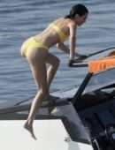 Kendall Jenner in Bikini on the Beach in Mykonos