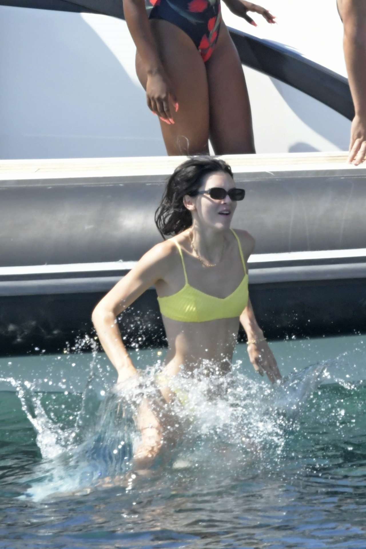 Kendall Jenner in Bikini on the Beach in Mykonos