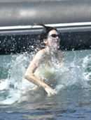 Kendall Jenner in Bikini on the Beach in Mykonos