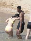 Kendall Jenner in Bikini on the Beach in Mykonos