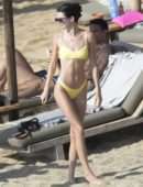 Kendall Jenner in Bikini on the Beach in Mykonos