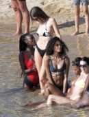 Kendall Jenner in Bikini on the Beach in Mykonos