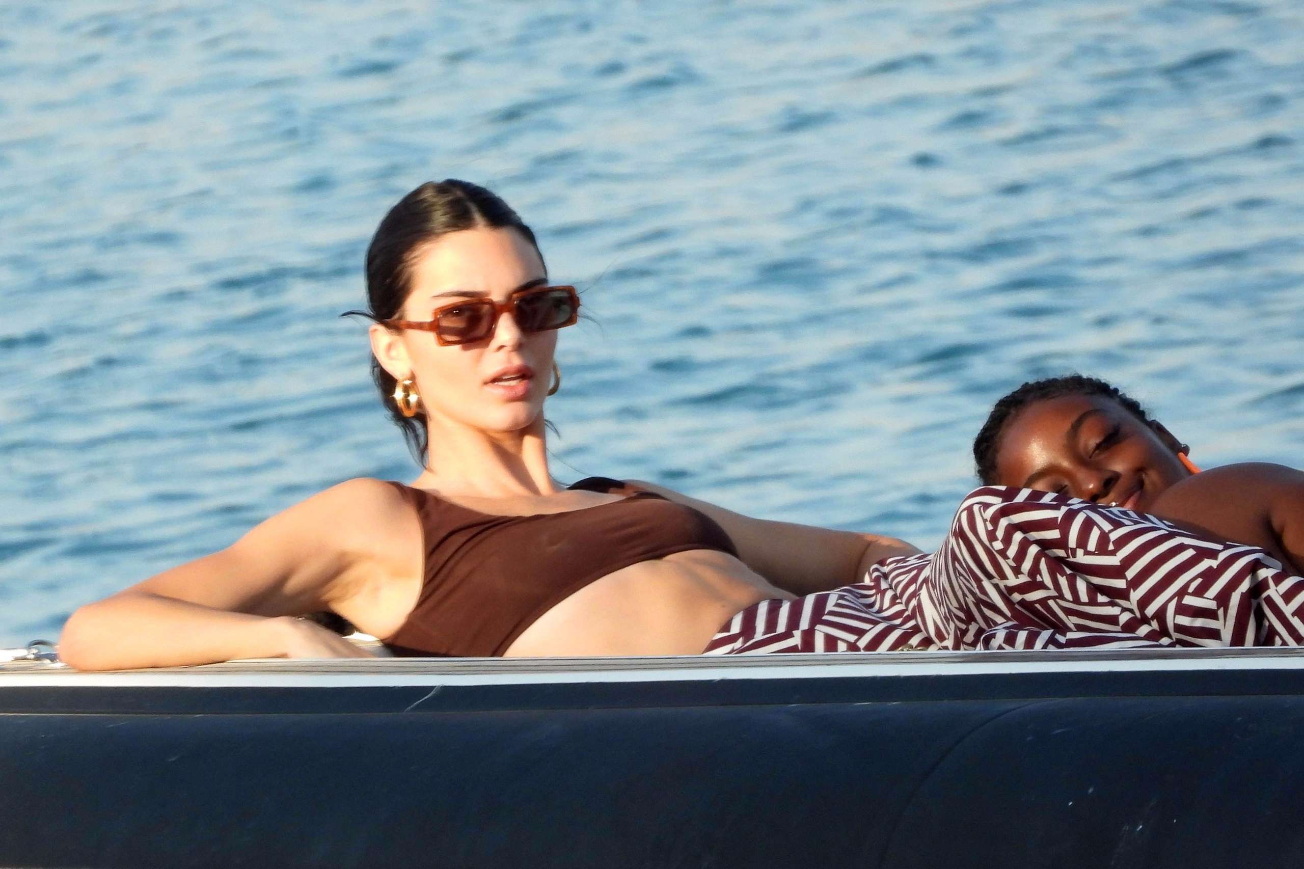 Kendall Jenner on a Boat in Mykonos
