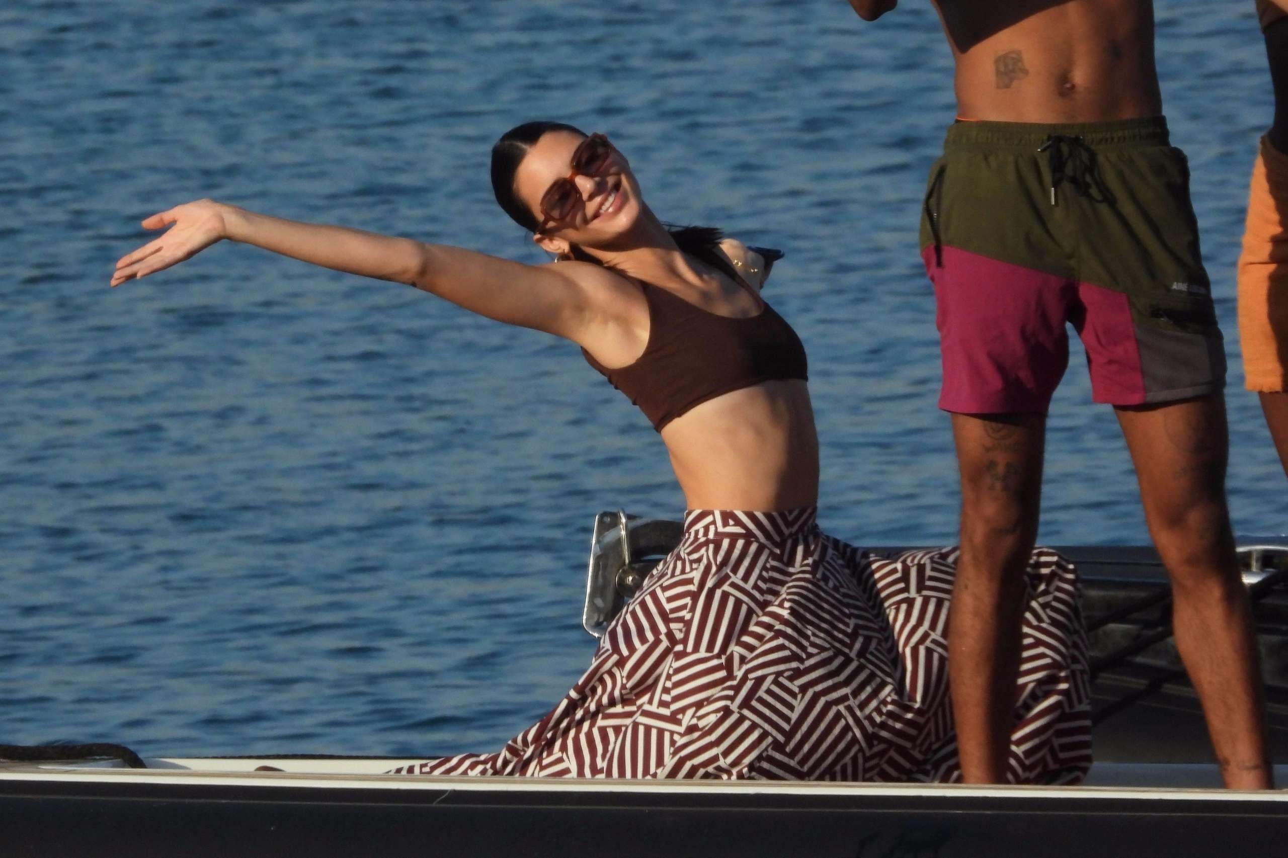 Kendall Jenner on a Boat in Mykonos