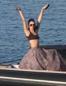 Kendall Jenner on a Boat in Mykonos