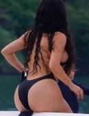 Kim Kardashian Boobs and Booty in Swimsuit in Costa Rica