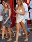 Kimberley Garner Upskirt Leggy in Saint Tropez