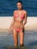 Kimberley Garner Camel-Toe in Bikini at Beach in St Tropez