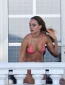 Kimberley Garner Camel-Toe in Bikini at Beach in St Tropez