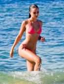 Kimberley Garner Camel-Toe in Bikini at Beach in St Tropez