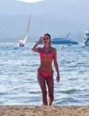 Kimberley Garner Camel-Toe in Bikini at Beach in St Tropez