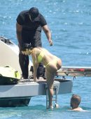Kourtney Kardashian Big Booty on a Yacht in Corsica
