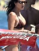 Kourtney Kardashian Booty in Bikini on a Yacht in Sardinia
