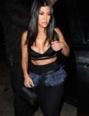 Kourtney Kardashian Sideboobs and Cleavage, Outside Craig's in West Hollywood