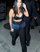 Kourtney Kardashian Sideboobs and Cleavage, Outside Craig's in West Hollywood