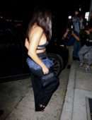 Kourtney Kardashian Sideboobs and Cleavage, Outside Craig's in West Hollywood