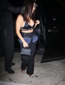 Kourtney Kardashian Sideboobs and Cleavage, Outside Craig's in West Hollywood