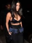 Kourtney Kardashian Sideboobs and Cleavage, Outside Craig's in West Hollywood