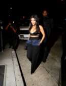 Kourtney Kardashian Sideboobs and Cleavage, Outside Craig's in West Hollywood