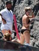 Kristen Stewart in Bikini on a Yacht on the Amalfi Coast, Italy