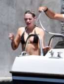 Kristen Stewart in Bikini on a Yacht on the Amalfi Coast, Italy