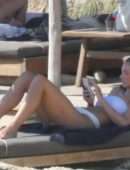 Lorena Rae in Bikini on the Beach in Mykonos