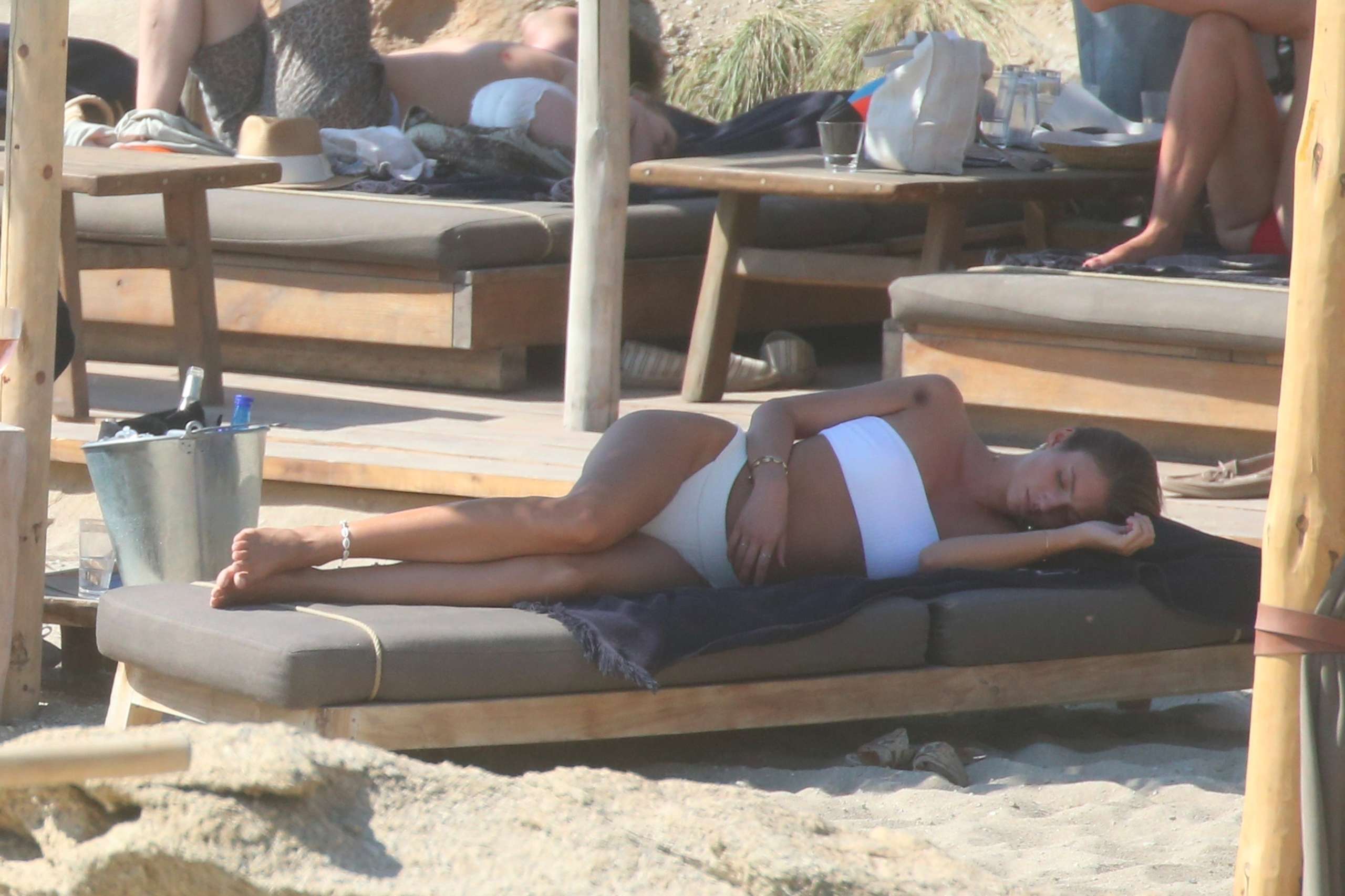 Lorena Rae in Bikini on the Beach in Mykonos