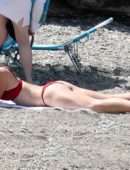 Maria Sharapova Booty in Bikini on a Beach in Italy