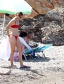 Maria Sharapova Booty in Bikini on a Beach in Italy