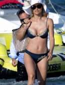 Michelle Hunziker Booty in Bikini on the Beach in Milano Marittimo