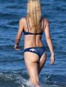 Michelle Hunziker Booty in Bikini on the Beach in Milano Marittimo