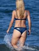 Michelle Hunziker Booty in Bikini on the Beach in Milano Marittimo