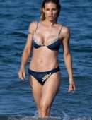Michelle Hunziker Booty in Bikini on the Beach in Milano Marittimo