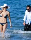 Michelle Hunziker Booty in Bikini on the Beach in Milano Marittimo