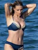Michelle Hunziker Booty in Bikini on the Beach in Milano Marittimo